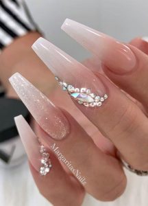 acrylic wedding nails