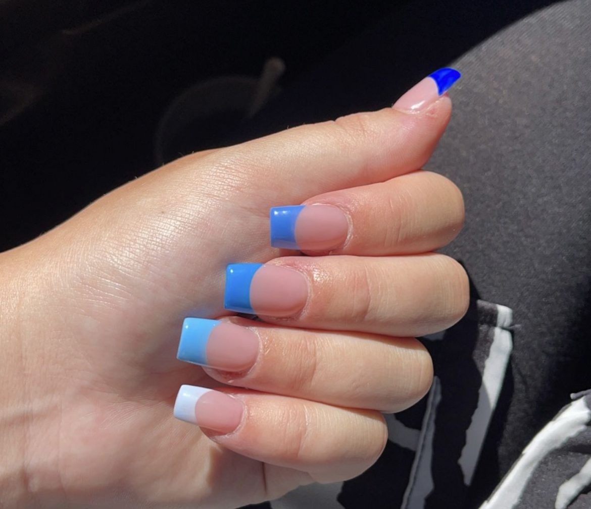 Light Blue French Nails: Ideas, Looks, Creative